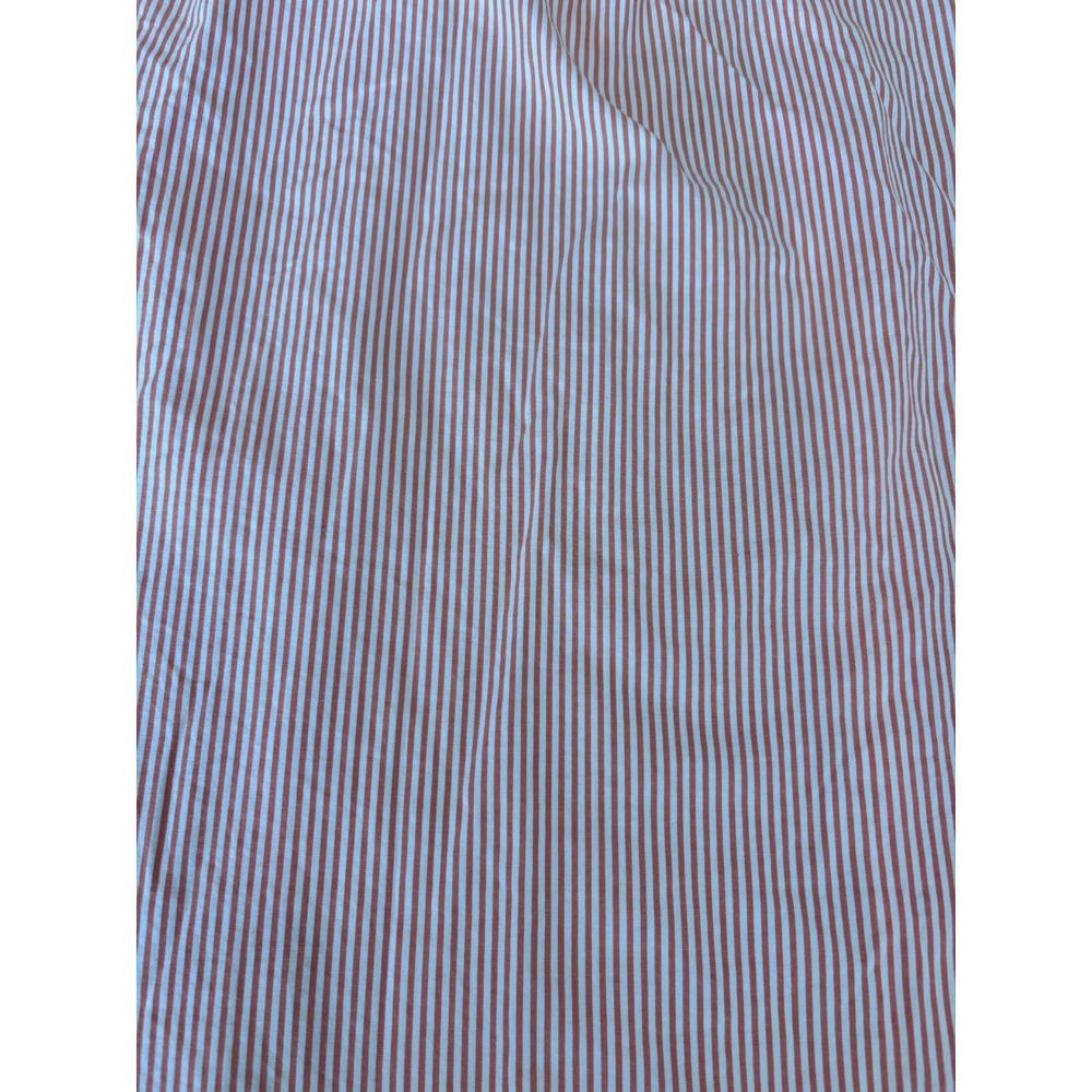 LANDS' END button down shirt mens XL orange white pinstripe short sleeve cotton - Picture 11 of 14